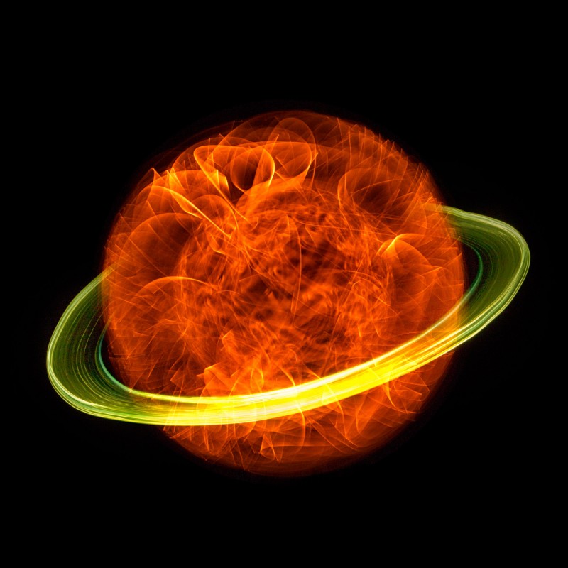 Lightpainting Lightplanet Saturn