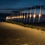 Das Wasser spiegelglatt und blinkt